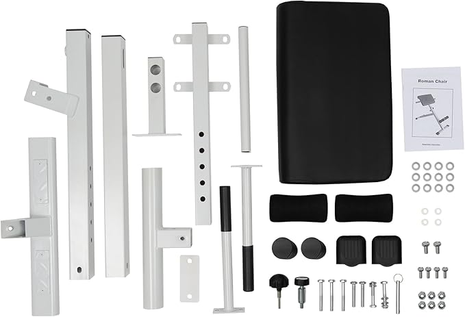 Fitness Roman Chair Training Hyperextension Bench Exercise 5 Levels Adjustable Sport Roman Chair Back MAX 300LBS for Home, Gym, Hotel, School, and Other Occasions