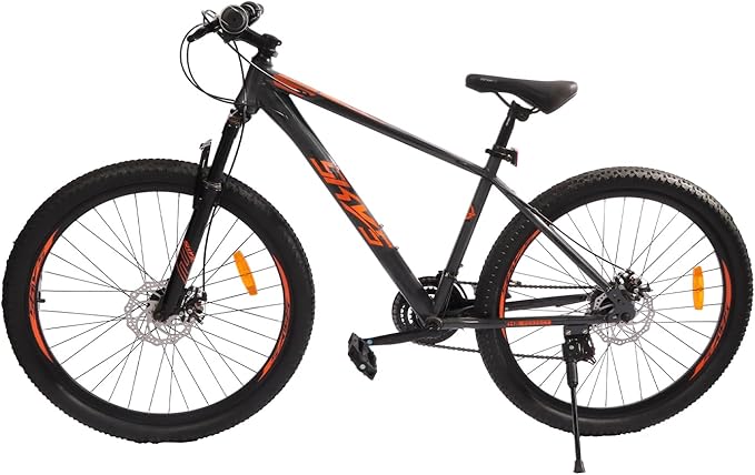 Men’s 27.5 Inch Mountain Bike, Adult Bike with 21-Speed Twist Shifters, Dual Disc Brakes, Front Suspension Hardtail, Easy Assembly