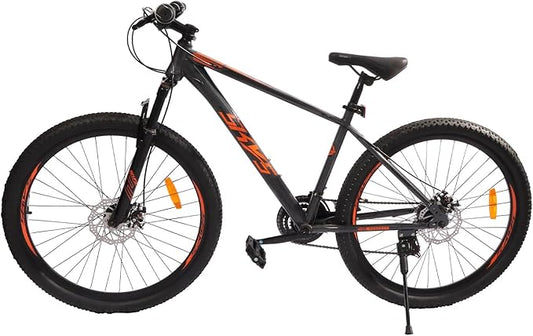 Men’s 27.5 Inch Mountain Bike, Adult Bike with 21-Speed Twist Shifters, Dual Disc Brakes, Front Suspension Hardtail, Easy Assembly