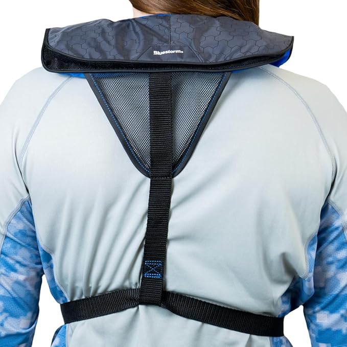 BLUESTORM Cirrus26 Inflatable PFD Life Jackets for Adults | US Coast Guard Approved Automatic Life Vest w/Manual Override Convertibility