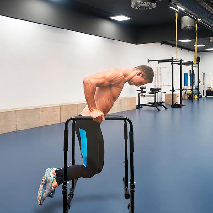 Dip Bar Adjustable Dip Stand Station for Home Fitness Workout Calisthenics Exercise Pull Up Stand Portable Parallel Bar