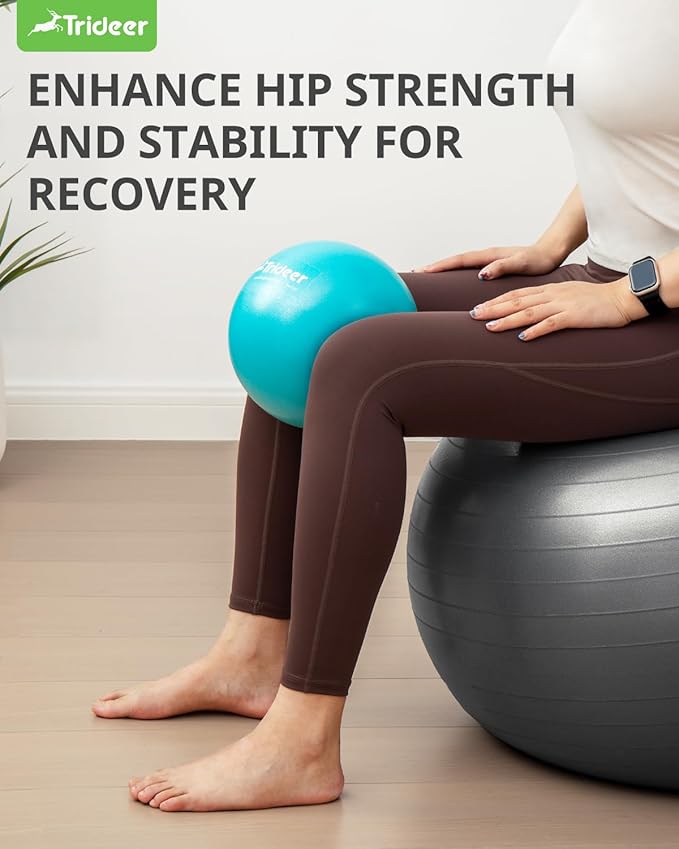 Trideer Pilates Ball - 9 Inch Core Ball for Physical Therapy, Yoga, Stability & Workout - Office & Home Gym