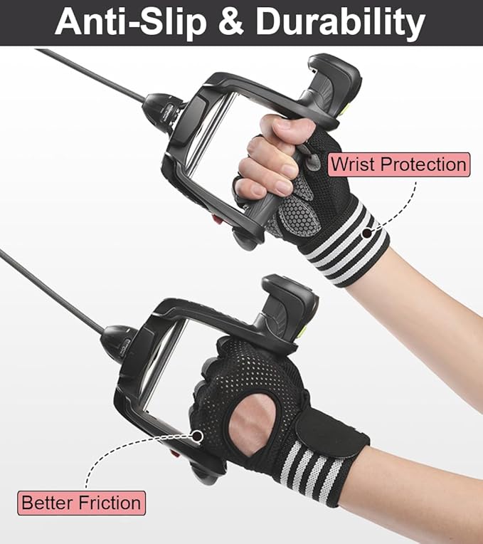 Workout Gloves for Men Workout Gloves Women, Wristband Weight Lifting Glove Breathable, Silicone Anti-Slip Weightlifting Glove Gym Accessories