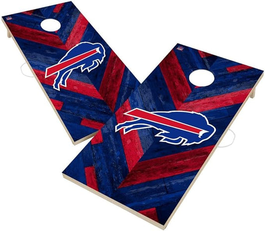 Football Team Cornhole Boards, 2x4 Regulation Corn Hole Game Set, Officially Licensed Cornhole Game, Perfect for Tailgates