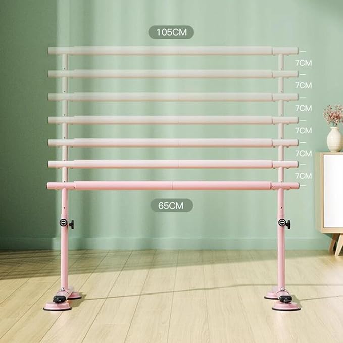 Adjustable Ballet Barre 65-105cm - Portable Freestanding Dance Stretch Bar for Home Studio, Perfect for Adults & Kids, Ideal for Stretching and Balance Training