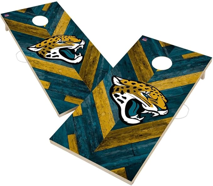 Football Team Cornhole Boards, 2x4 Regulation Corn Hole Game Set, Officially Licensed Cornhole Game, Perfect for Tailgates