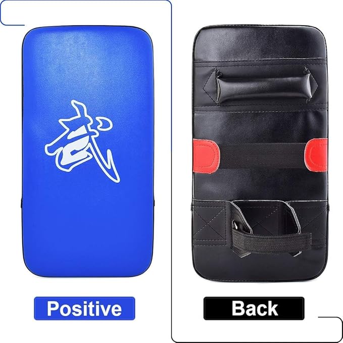 TLBTEK Taekwondo Kick Shield - Muay Thai MMA Karate Kickboxing Training Pads - Curved Leather Strike Shield