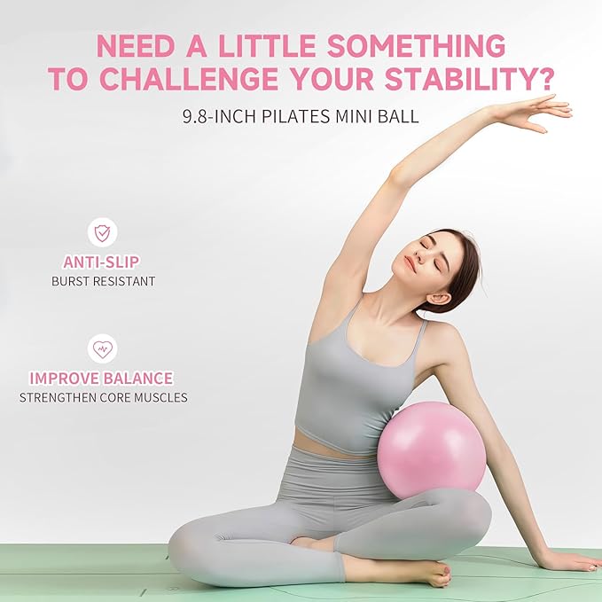 Pilates Essential Kit - Home Pilates Equipment Set - with Toning Pilates Ring & Long Resistance Bands & 3 Level Pilates Loop Bands & Soft Pilates Ball & Pilates Grip Socks