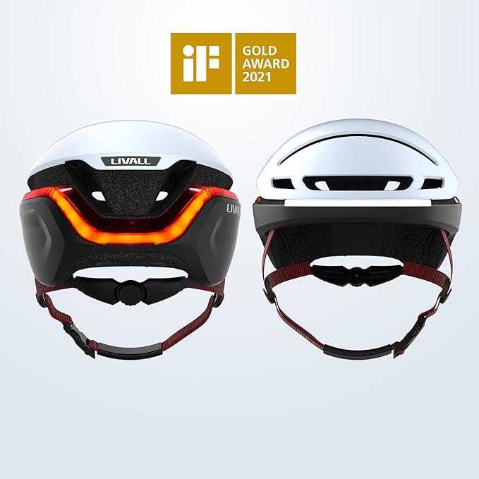 LIVALL EVO21 Smart Bike Helmet with Light, Smart Helmet with Wide-Angle Light | Turn Signals | Brake Warning Light | Fall Detection, Bike Helmets for Men Women, Bicycle Helmet for Urban Commuter