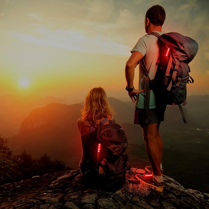 USB Rechargeable LED Safety Lights (2 Pack) - Clip on Strobe Running Lights for Runners, Joggers,Walkers,Kids,Dogs,Bike Tail Lights - High Visibility Accessories for Reflective Gear