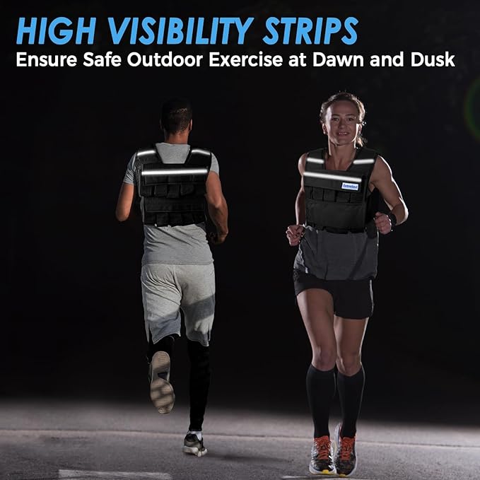 Adjustable Weighted Vest for Men Women, 40lb Rucking Weight Vests Adjustable for Running, Training Workout, Jogging, Walking