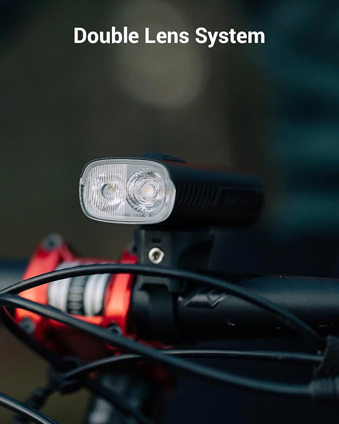 MagicShine Bicycle Light RAY 1600B/RAY 2600B,USB-C Fast Charging IPX6 Waterproof,Equipped with Two High-Power LEDs Bike Headlight