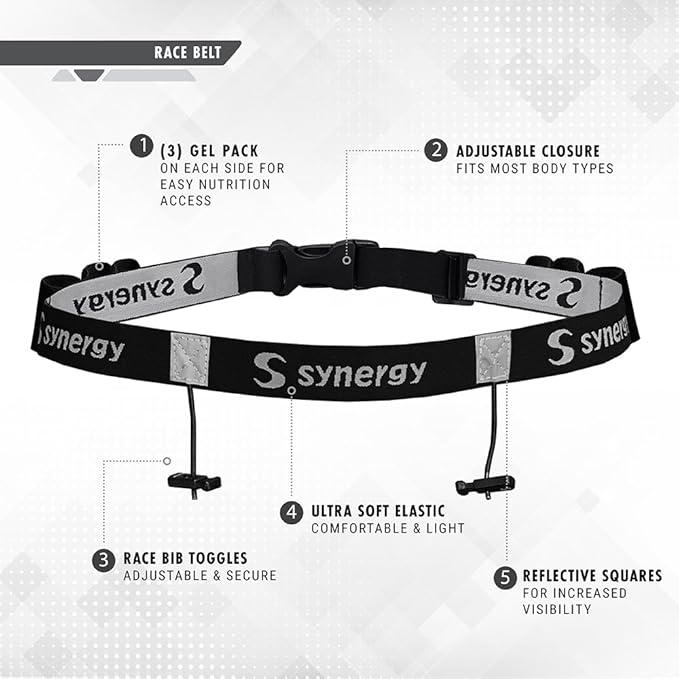 Synergy Running/Triathlon Race Day Number Belt