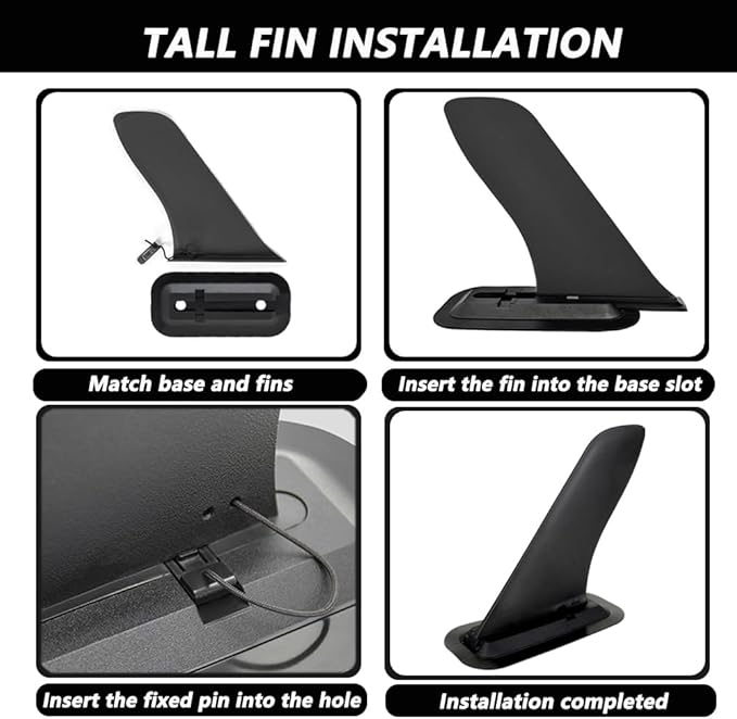 Surfing Fins,Inflatable Paddle Board Fins,9/10''SUP Single Center Fin with Base,Detachable Fin Dock Tail Fin for Long Board Paddle Board Surfboard Surfing Kayak Fin.