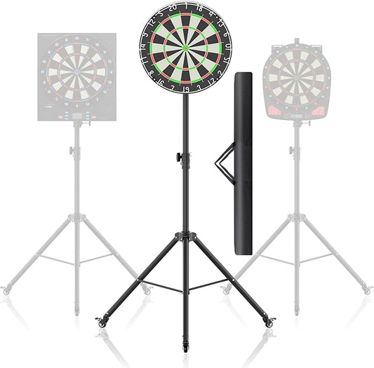 Dartboard Stand, Portable Professional Dart Holder Stand Adjustable Height from 57.1 to 77.6 -inch for Outdoor, Travel, Home, or Bars Games