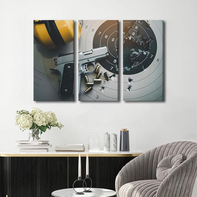 Modern Decoration Bullseye Canvas Art Wall Decor for Office Bedroom Wall Art Inspirational Pictures for Living Room Winner Concept Wall Painting Wall Art Stretched and Framed Ready to Hang 24"Wx36"H
