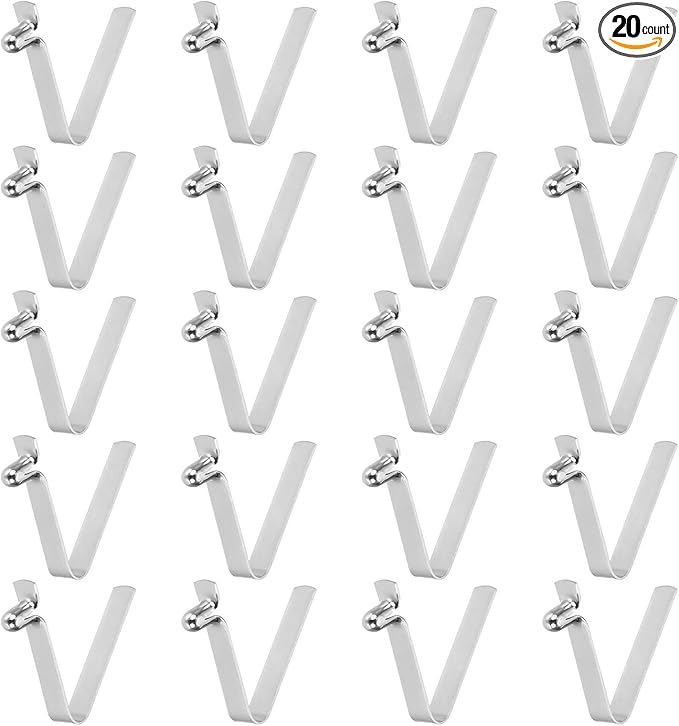 HARFINGTON Single Button Kayak Paddle Snap Spring Clip Spring Steel V-Shaped Hollow Lift Telescopic Locking Tube Pole Clips for Tent Umbrella Camping