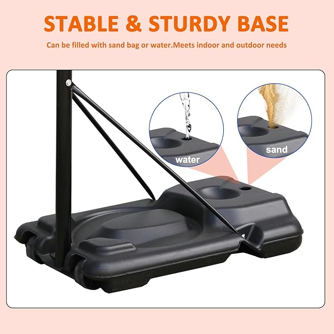 Basketball Hoop Outdoor Adjustable, Portable Basketball Hoop Goal System in Backyard/Driveway/Indoor