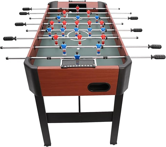 47in Soccer Table Game, Competition Sized Foosball Tabletop Indoor Sports Arcade Gaming Sets Portable Compact Arcade Tables Wooden Tabletop Billiard Game for Parties