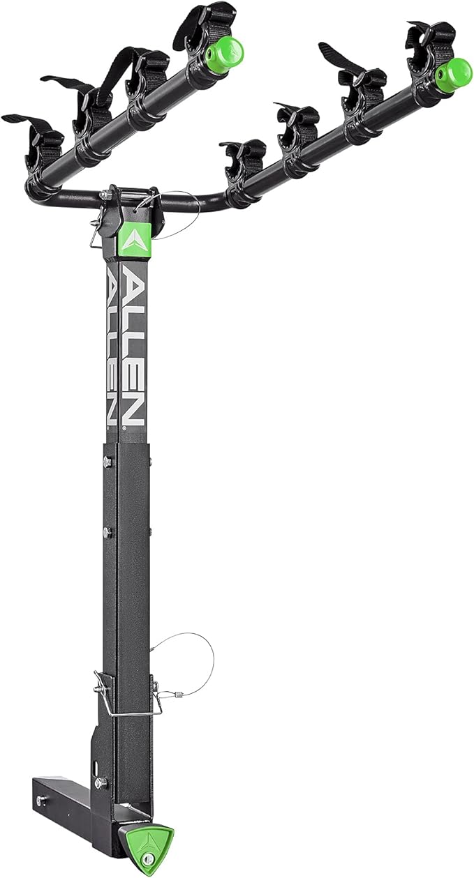 Allen Sports Deluxe Locking Quick Release 4-Bike Carrier for 2 Inch Hitch, Model ZN542Q, Green/Black