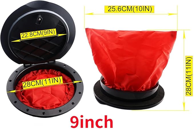 Hatch Cover Deck Plate ABS Easy Install Accessories Hatch Cover with Red Waterproof Bag and Fasteners for Kayak Boat Fishing Rigging