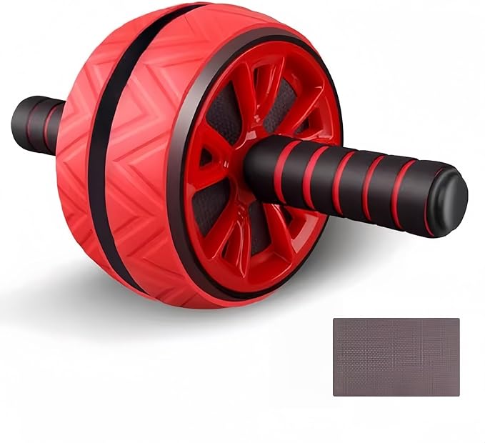 Ab Roller Wheel with Knee Pad - Core & Abdominal Workout Equipment for Home Gym, Full-Body Strength Training