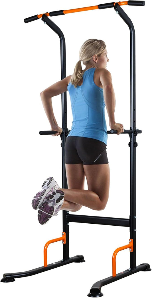 leikefitness Multifunction Power Tower Exercise Equipment,Pull Up Dip Station,Height Adjustable for Home Gym Strength Training Fitness Equipment,Dip Stands,Pull Up Bars,Push Up Bars,VKR