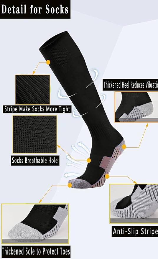 Baseball Socks 3 Pairs for Kid Youth Adult(4-20 Years Old) Team Sport Athletic Soccer Socks Cushion Softball Socks