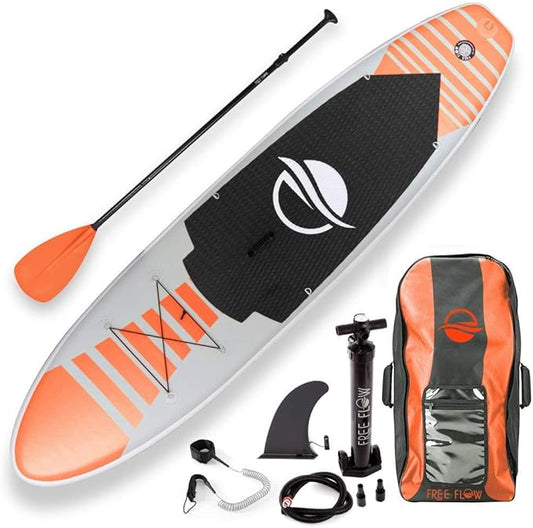 SereneLife Inflatable Stand Up Paddle Board, Wide Stable Design with Non-Slip EVA Deck Pad, Includes Premium SUP Accessories, for Youth and Adults
