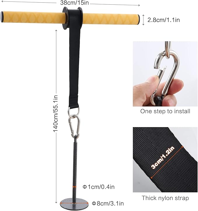 PELLOR Wrist and Forearm Blaster, Wrist Roller & Forearm Roller with Anti-Slip Grip Handles, Forearm Strength Trainer Ideal for Grip Strength, Muscle Building, Rehabilitation