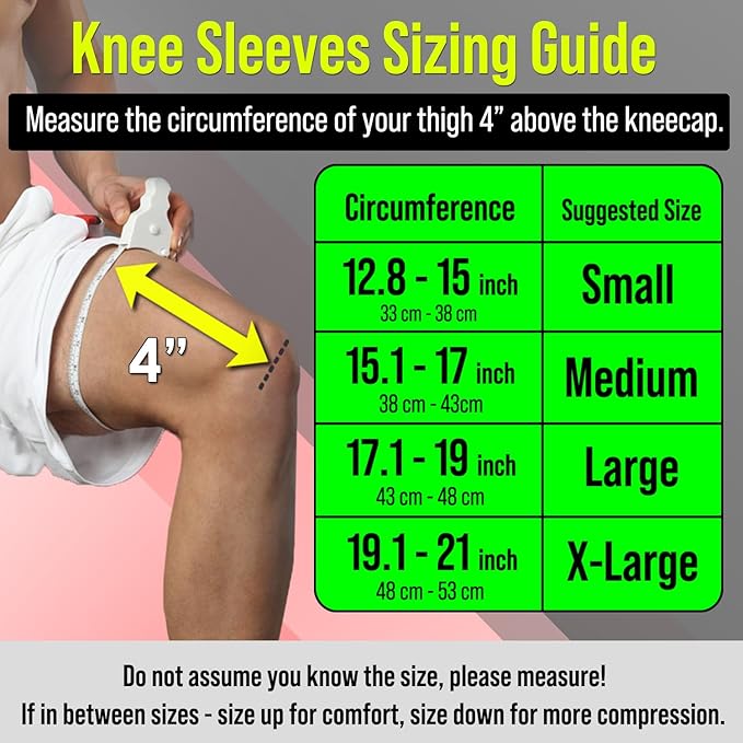 Knee Brace for Women & Men, 2 Pack Compression Knee Brace, Knee Support Sleeve for Pain Relief, Running, Workout, Sports, Knee Braces for ACL, Meniscus Tear, Arthritis and Injury Recovery Orange M