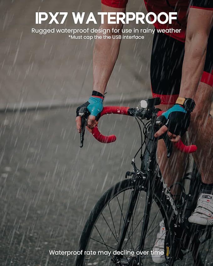 Magicshine Bike Light RN 1200, CREE LED, IPX7, 4000mAh Battery Type-C Reverse Charging, Powerful Bike Headlight Compatible with: Mountain, Kids, Street