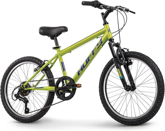 Huffy Stone Mountain Hardtail Mountain Bike for Boys/Girls/Men/Women, 20"/24"/26" Sizes, 6 or 21 Speed Shimano Twist Shifting, Front or Dual Suspension, Comfort Saddle, Sleek Colors