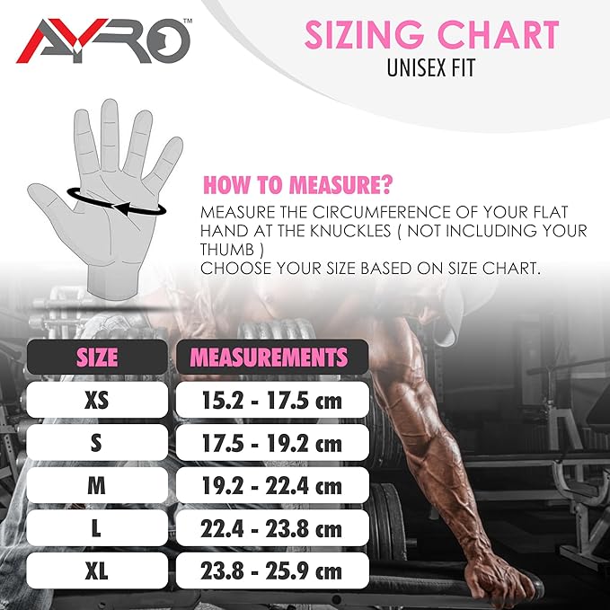 AYRO Workout Gloves for Men & Women – Ventilated Weight Lifting Gloves with Wrist Support - Gym Gloves for Men, Breathable Palm Padding, Non-Slip Grip – Ideal for Gym, Fitness, Cross Training, Size : Medium