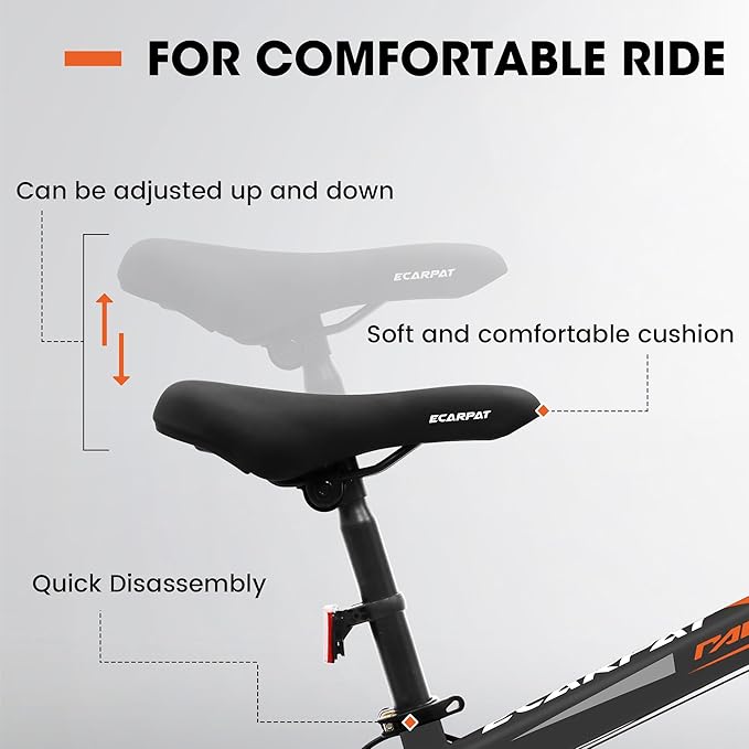 20 24 26 Inch Mountain Bike, 20 inch 7 Speeds Steel Kids Fat Tire Mountain Bike, 24 26 inch Aluminum Frame Boys Bike, Front Suspension Dual Disc Brake Teens Sport Bikes for Kids Boys Girls