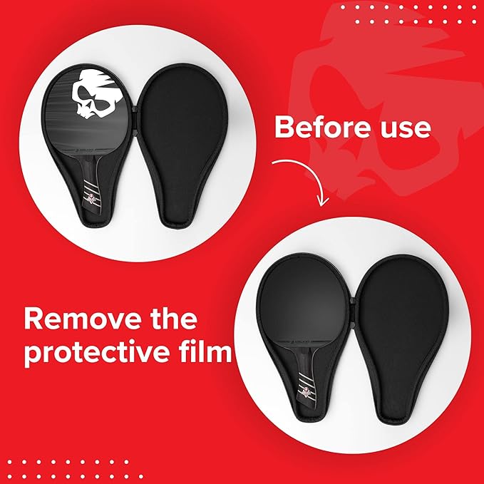 The Peace Maker ALC - Professional Ping Pong Paddle - Carbon Fiber Table Tennis Racket Producing Maximum Spin & Control for All Levels - Hard Carry Case & Ergonomic Handle.