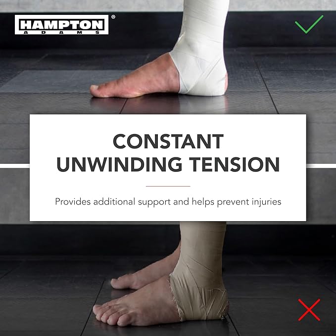 Hampton Adams | Official BJJ Partner | As Seen on Shark Tank | Bulk Athletic Sports Tape (32-Pack, 45ft) | Easy Tear & No Sticky Residue | Strong Support for Athletes Trainers Injury Wraps