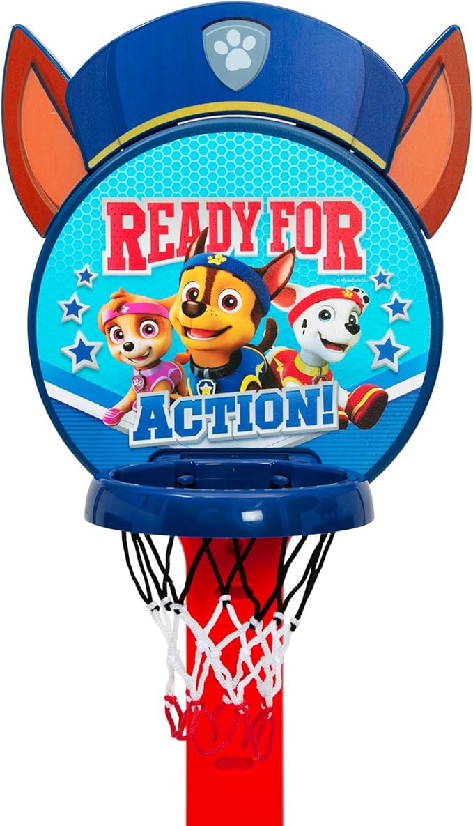PAW Patrol Plastic Basketball Set by Delta Children – Includes Basketball Hoop, 1 Basketball and Ball Pump