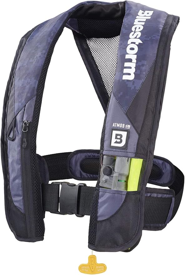 BLUESTORM Atmos 40 Automatic/Manual Inflatable PFD Life Jacket for Adults | US Coast Guard (USCG) Approved Life Vest