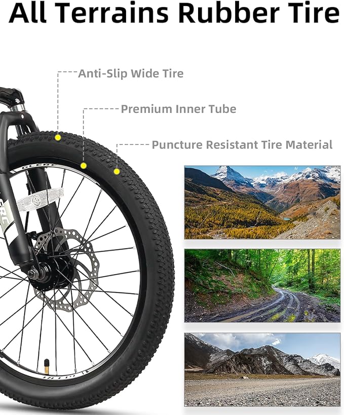 Glerc 20 24 Inch Kids Bike, Kids Mountain Bike for Boys and Girls Ages 6-14, 21-Speed Skyline Bicycle with Front Suspension and Disc Brakes, Multiple Colors