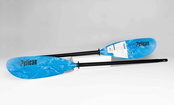Pelican - Poseidon Paddle - Aluminum Shaft with Reinforced Fiberglass Blades - Lightweight, Adjustable Kayaks Paddles - Perfect for Kayaking Boating