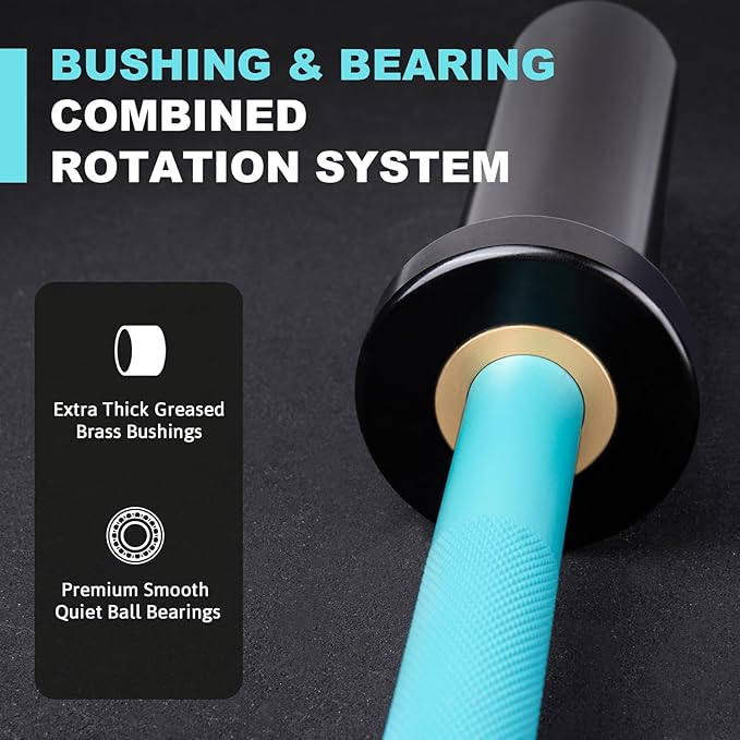 LIONSCOOL Premium 4ft/4.9ft/6ft Barbell for Strength Training and Olympic Weightlifting, 2 Inch Bar for Squats, Curls, Deadlifts, Presses, Hip Thrusts, 350lbs/500lbs/700lbs Weight Capacity