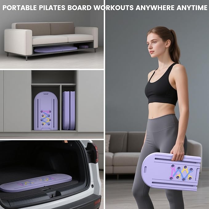 Pilates Board, Pilates Reformer Set, Multifunctional Abdominal Board for Home Workout, Ab Core Trainer Machine, Reformer Training Equipment for Core Workouts1