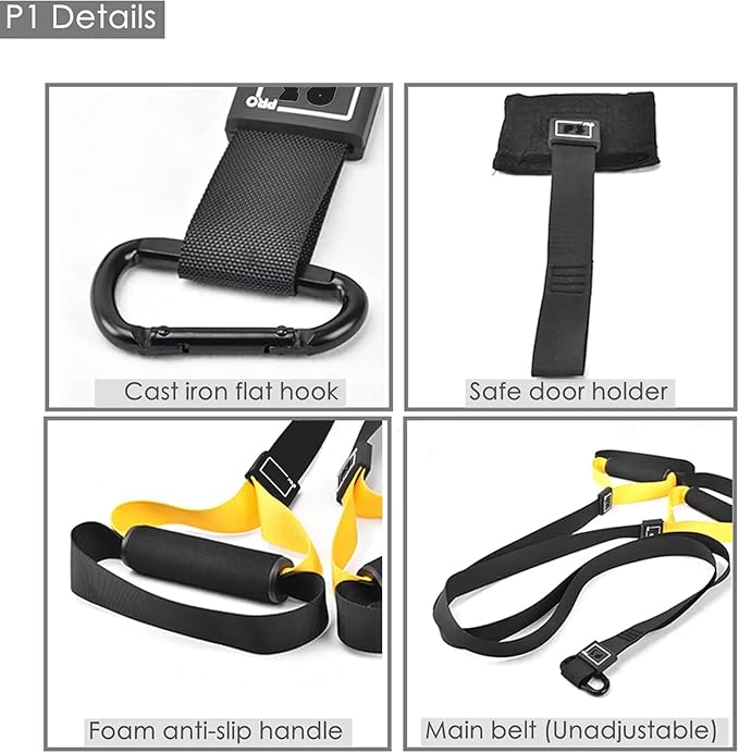ETHEREAL Fixed Suspension Trainer Kit, Resistance Training Exercise Straps for Full Body Workouts, Includes Door Anchor and Handles, Bodyweight for Home Edition