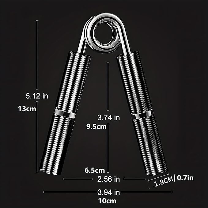 Black Metal Grip Strength Trainer,Hand Grips Kit (11Pack),No Slip Hand Extension Exerciser,Wrist Forearm Strengthener with Grip Tape for Strength Training,Exercise