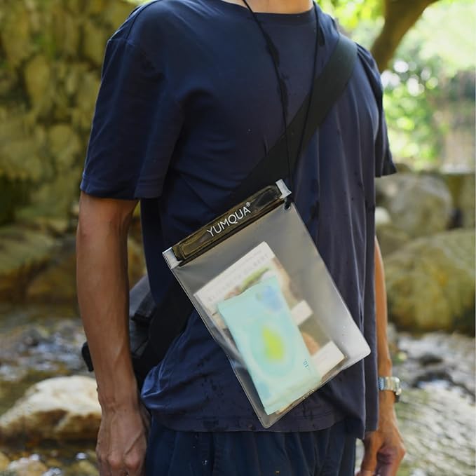 Clear Waterproof Bags, Water Tight Cases Pouch Dry Bags for Camera Mobile Phone Maps Pouch Kayak Military Boating Document Holder