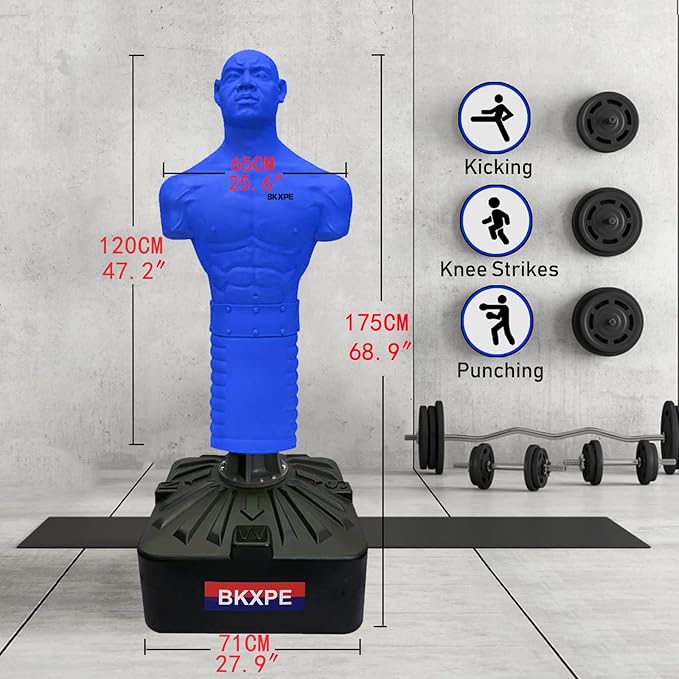 Bob Punching Dummy,Precision Strike,Durable Silicone Punching Bag with Large Base for Adult Child，Home Office Gymgym, Taekwond，Warm Up
