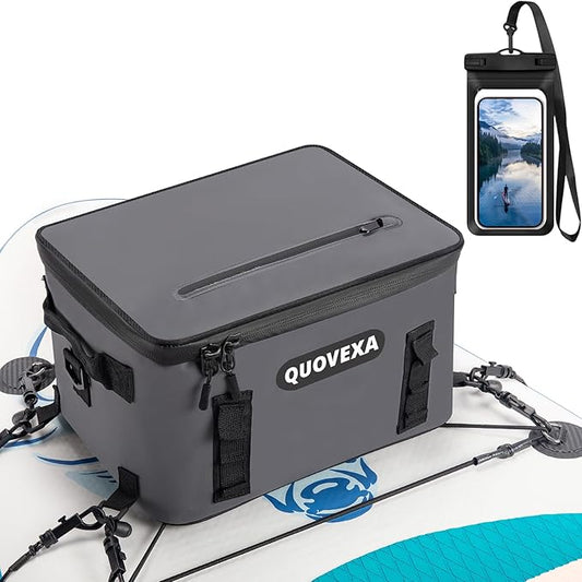 Paddle Board Cooler Bag, Sup Cooler, Coolers Deck Bag with 4 Pockets, Kayak Cooler Fits 30 Cans, Deck Coolers Bag for Paddleboard, Paddle Board Accessories with Phone Pouch