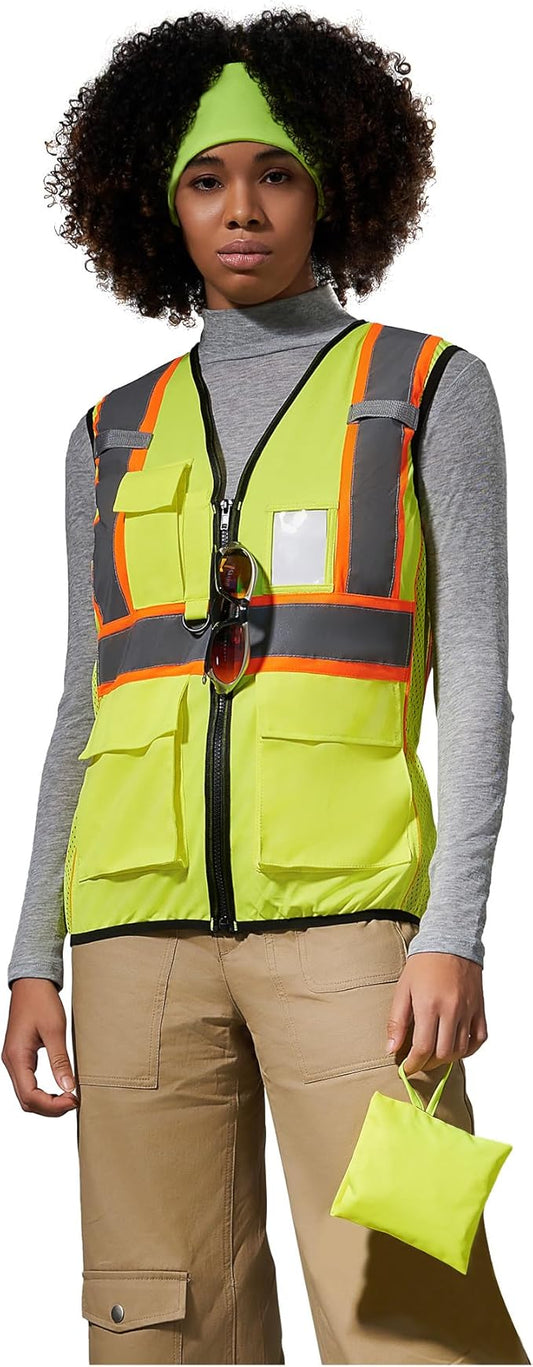 AYKRM 11 color Ladies High Vis Reflective Safety Vest for Women