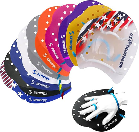 Synergy Hand Paddles for Swim Training (USAT, Medium)